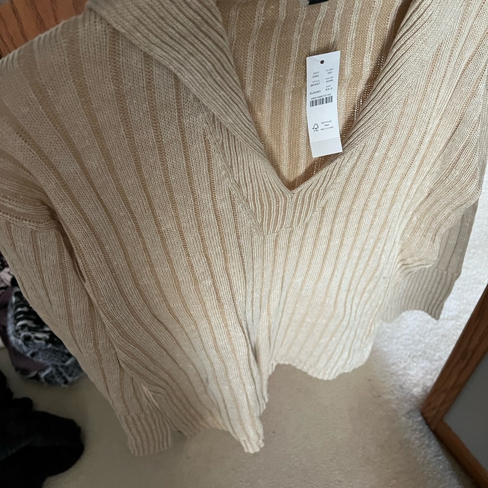 Ribbed Linen blend light sweater